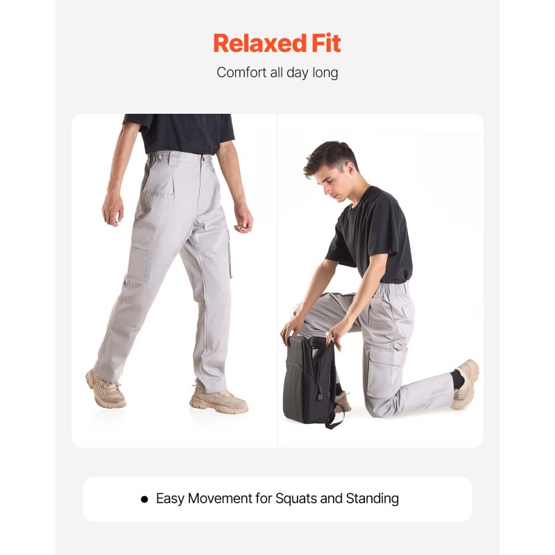 Palosuojatut miesten reisitaskuhousut 100% puuvillaa koko L harmaa hitsaustöihin