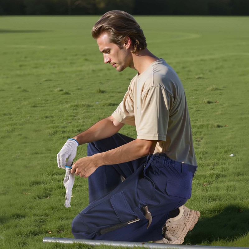 Palosuojatut miesten työhousut puhdas puuvilla koko XL hitsaukseen tummansininen