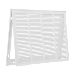 Palautusilmaritilä jauhemaalattu teräs viistot säleet 1 tuuman suodattimelle seinä ja kattokäyttöön