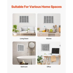 Palautusilmaritilä jauhemaalattu teräs viistot säleet 1-tuuman suodattimelle seinä- ja kattokäyttöön