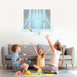 Palautusilmaritilä jauhemaalattu teräs viistot säleet 1-tuuman suodattimelle seinä- ja kattokäyttöön