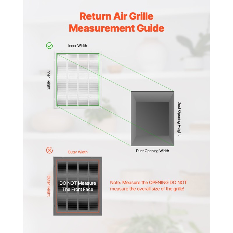 Palautusilmasäleikkö jauhemaalattu teräs 50 x 63 cm irrotettavalla etupaneelilla