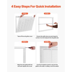 Teräksinen jauhemaalattu paluuilmaritilä avattavalla etupaneelilla sopii 75,5 x 50,5 cm aukkoon