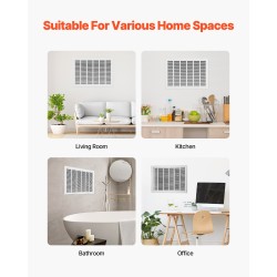 Teräksinen jauhemaalattu paluuilmaritilä avattavalla etupaneelilla sopii 75,5 x 50,5 cm aukkoon