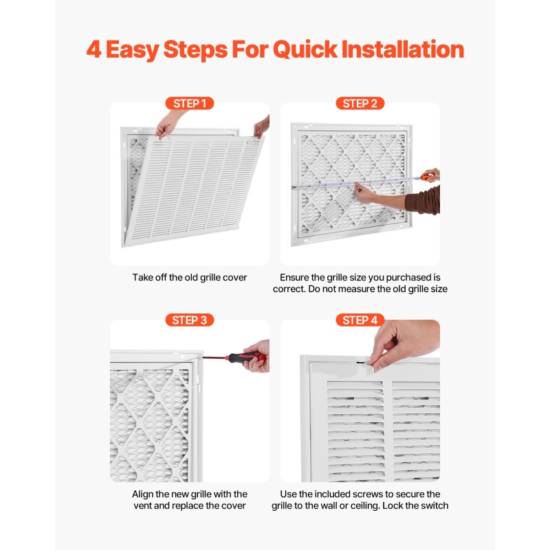 Palautusilmasäleikkö jauhemaalattu teräs 75,5 x 50,5 cm MERV8-suodatin