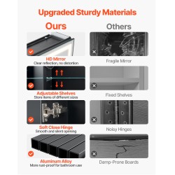 Lääkekaappi valopeilillä 50 x 70 cm LED-valaistus 3 värilämpötilalla