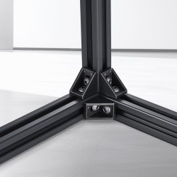 Alumiiniprofiili T-ura 2020 1200 mm 4 kpl musta anodisoitu