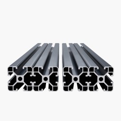 T-uraprofiilit alumiini 6063-T5 40x40 1000 mm 4 kpl musta 3D-tulostimille