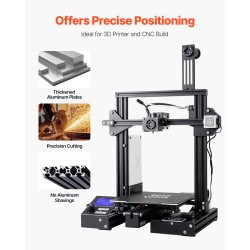 Alumiiniprofiili T-ura 6063-T5 2040 20x40 mm 1500 mm 5 kpl anodisoitu musta