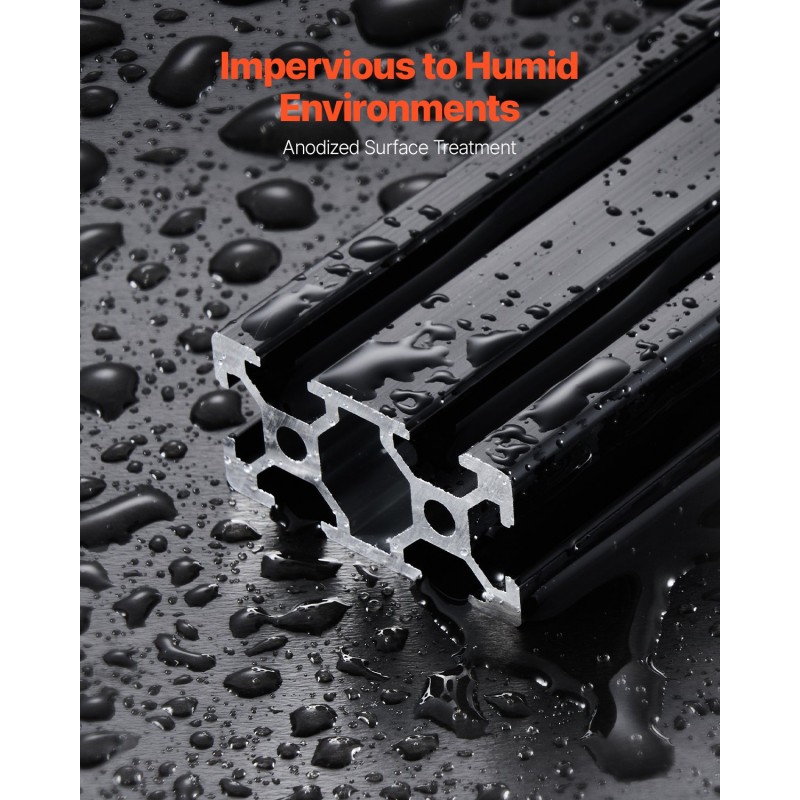 T-uraprofiilit alumiinia 20 x 40 mm 1000 mm 5 kpl musta anodisoitu