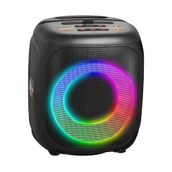 Kannettava karaokekaiutin 15W kaksi langatonta mikrofonia Bluetooth 5.1 TWS LED ladattava akku