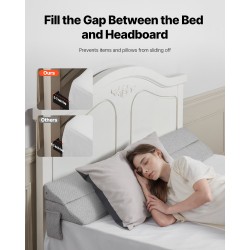 Sängyn raon täyttötyyny 25D korkeatiheyksinen vaahto 0–178 mm 2 kpl harmaa liukuestopohjalla