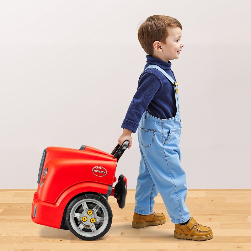 Kuorma-auton interaktiivinen moottorilelusetti 60 osaa muovia punainen 3 vuotta täyttäneille