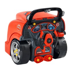 Kuorma-auton interaktiivinen moottorilelusetti 60 osaa muovia punainen 3 vuotta täyttäneille