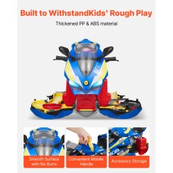 Moottoripyörän lelu PP ja ABS 25 osaa 3+ vuotta sininen 6 leikkitilaa