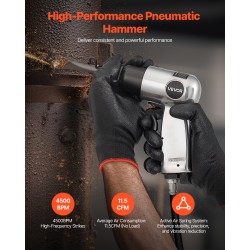 Paineilmavasara kompakti 40 mm iskunpituus 4500 BPM 4 talttaa ruosteenpoistoneulain ergonominen kahva