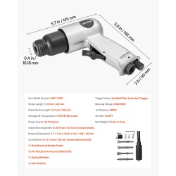 Paineilmavasara kompakti 40 mm iskunpituus 4500 BPM 4 talttaa ruosteenpoistoneulain ergonominen kahva