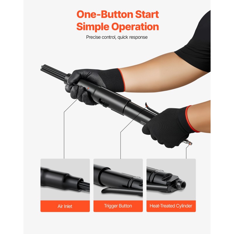 Paineilma neulalaikkuri 19 neulaa 3-portainen säätö 2,9 kilogrammaa