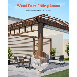 Pylväjalusta 6x6 puupylväälle sinkitty hiiliteräs 10 kpl