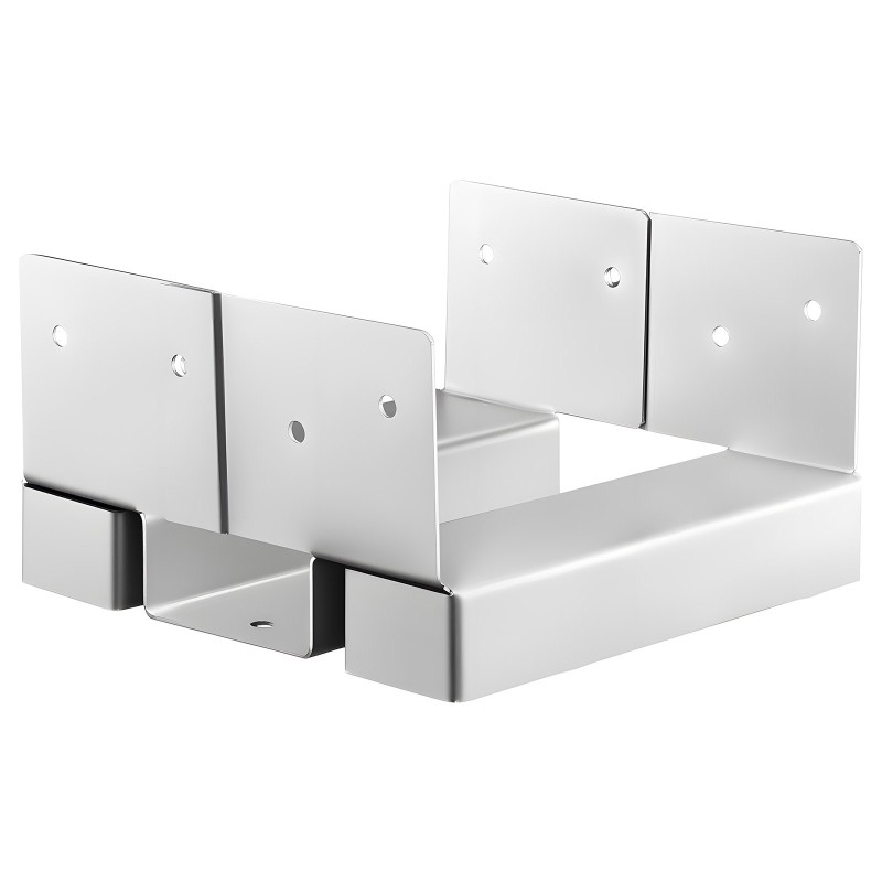 Pylväjalusta 6x6 puupylväälle sinkitty hiiliteräs 10 kpl