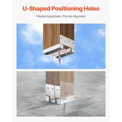 Pylväsjalusta puupylväälle sinkitty hiiliteräs kymmenen kappaletta sisämitat 89,6x90,5 mm