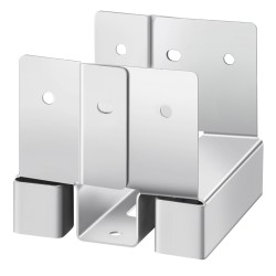 Pylväsjalusta puupylväälle sinkitty hiiliteräs kymmenen kappaletta sisämitat 89,6x90,5 mm