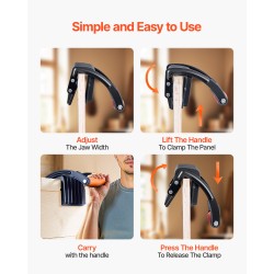 Levynkantajat 2 kpl teräsvarret nitriilikumatyynyt 90,7 kg 0–25,4 mm