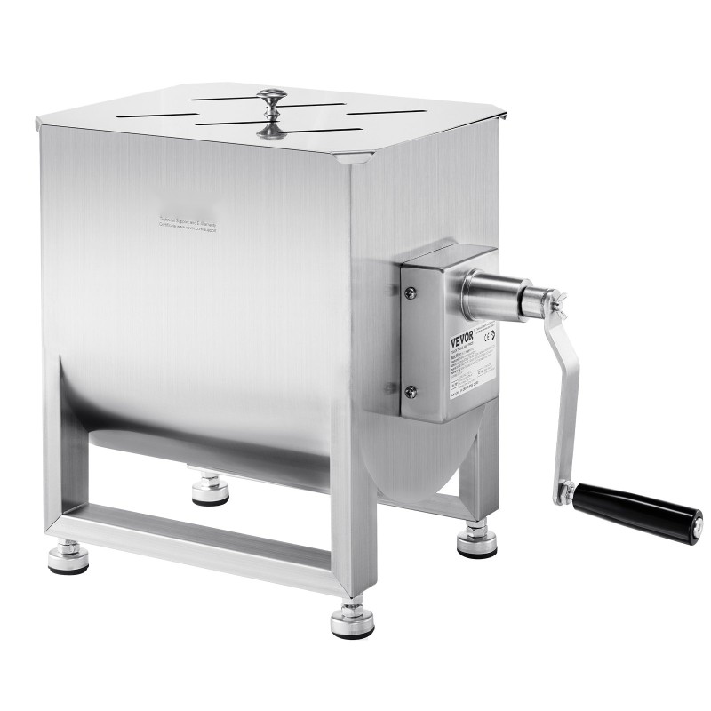 Manuaalinen lihasekoitin ruostumatonta terästä 60L säiliö 60 paunaa säädettävät kumijalat