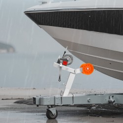 Venevaunun vintturiteline kuumasinkitty teräs muovirullalla 544 kg korkeussäädöllä