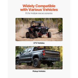 Vinssin kiinnike 2 tuuman vastaanottimeen musta pulverimaalattu teräs 6803 kg vetokyky