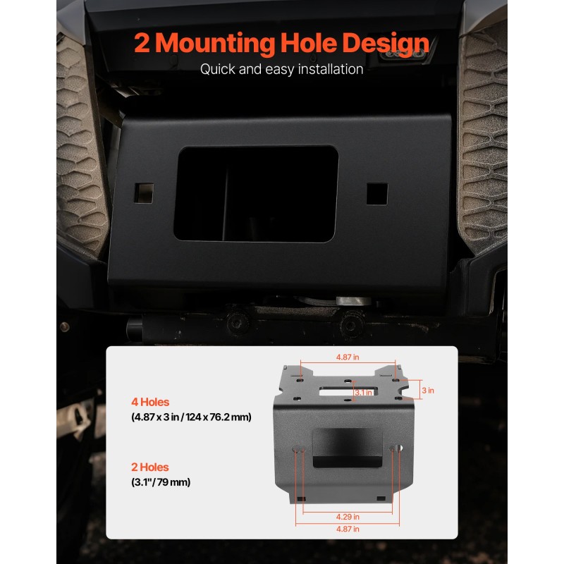 Vinssiteline vetokoukkuun Polaris Sportsman 2009 ja uudemmat Q235 teräs 907–1633 kg musta