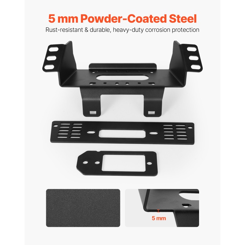 Vinssikiinnike Polaris Ranger 2010–2021 vetokyky 907–1633 kg pulverimaalattu teräs