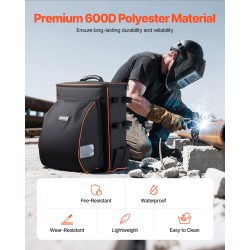 Hitsausreppu 600D polyesteri 35,6 l erillisellä kypärälaukulla