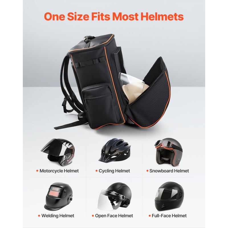 Hitsausreppu 600D polyesteri 35,6 l erillisellä kypärälaukulla