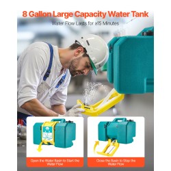 Silmäsuihkulaite PE-muovinen kannettava 8 gallonaa noin 30 litraa kaksisuuttiminen ANSI-sertifioitu