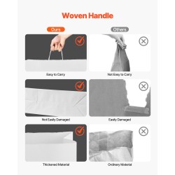 Kahvalliset voimapaperikassit valkoiset 50 kpl ostoskasseiksi ja lahjakasseiksi