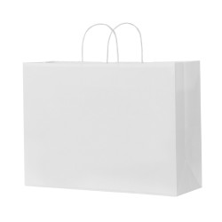 Kahvalliset voimapaperikassit valkoiset 50 kpl ostoskasseiksi ja lahjakasseiksi