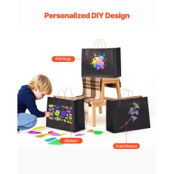 Kahvallinen paperikassi kraftpaperia 50 kpl musta 406×152×308 mm