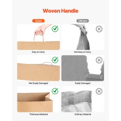 Kraft-paperikassit kantokahvoilla 406×152×308 mm 50 kpl ruskea