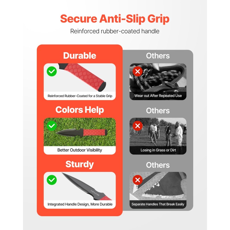 Heittoveitsisetti 6 kpl 3Cr13 ruostumatonta terästä 226 mm harrastus ja kilpailu