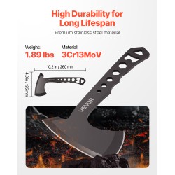 Heittokirves-setti kolmen kappaleen ruostumaton teräs kompakti koko vapaa-ajan heittoon