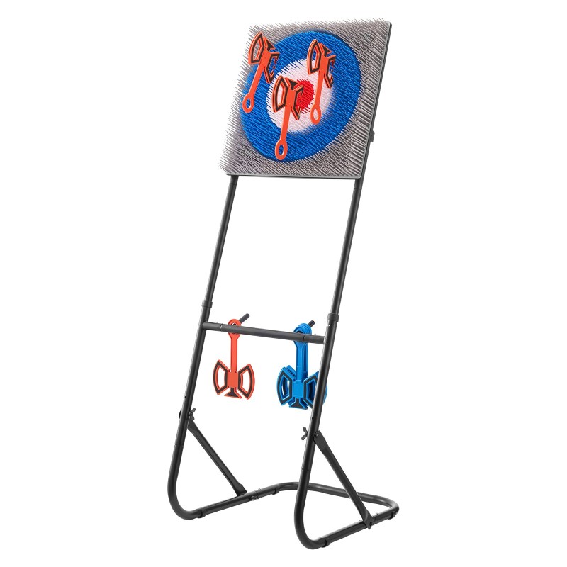 Heittokirvessetti taittuva teräsrunko 8 pehmeää kirvestä 490 x 490 mm maalitaulu ulkokäyttöön