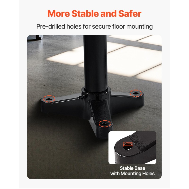 Penkkihiomakoneen jalusta valurauta ja teräs 27 x 27 cm kiinnityslevy 840 mm