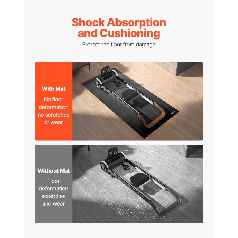 Lattiasuoja korkeatiheyksinen PVC-muovimatto 900 x 2000 x 4 mm kuntolaitteille