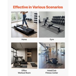 Harjoitusmatto liukumaton kuntoilulaitteille PVC-muovi 915 x 1980 mm 6 mm musta