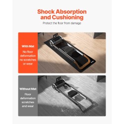 Taitettava kuntolaitematto korkeatiheyksinen PVC-materiaali 610x1730 mm 6 mm kotiin