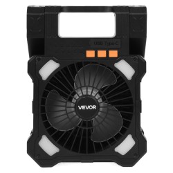 Aurinkokäyttöinen tuuletin ABS 20 cm 20000 mAh akulla taitettavalla 7 watin paneelilla