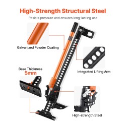 Maatilajakki teräs 3175 kilogramman kantavuus nostokorkeus 130–711 millimetriä manuaalinen