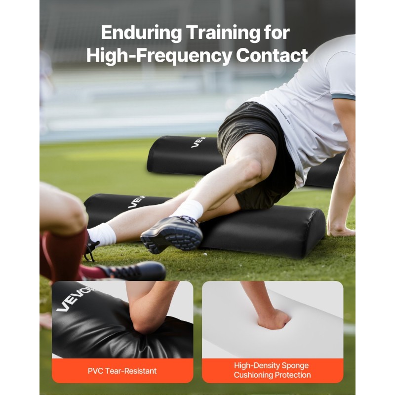 Taklaustyynyt PVC-pintaiset 1080x310x155 mm 2 kpl mustat korkeatiheyksisellä sisuksella harjoituksiin