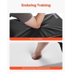 Jalkapallon blokkaustyyny PVC-päällinen korkeatiheyksinen sieni 600x405x120 mm musta